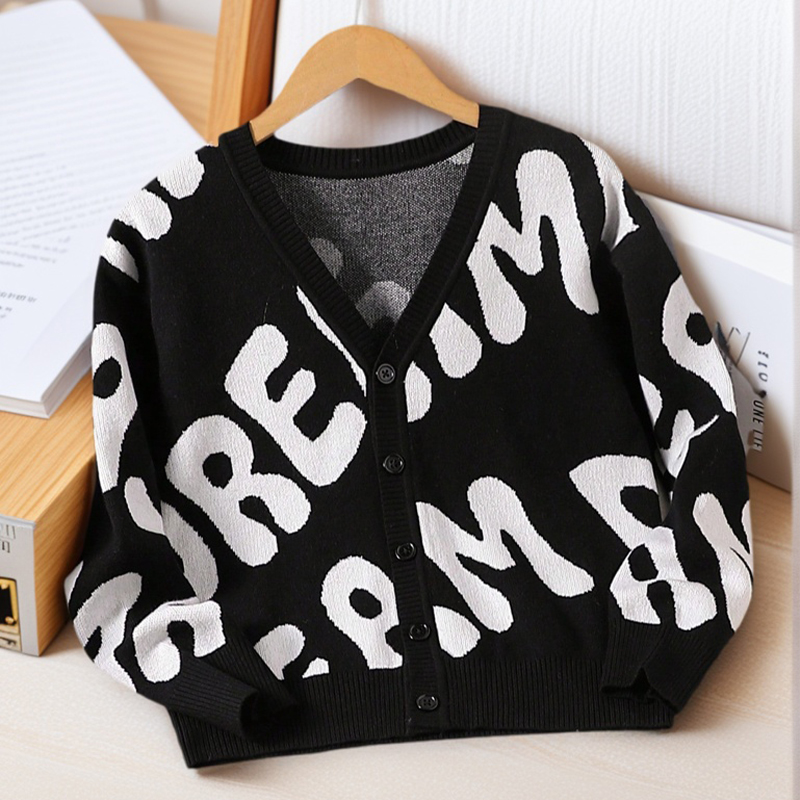 Kids Clothing Sweaters Cardigan Children's Soft Knit Sweater with Button-Up Design - Cozy Cardigan for Kids 3337