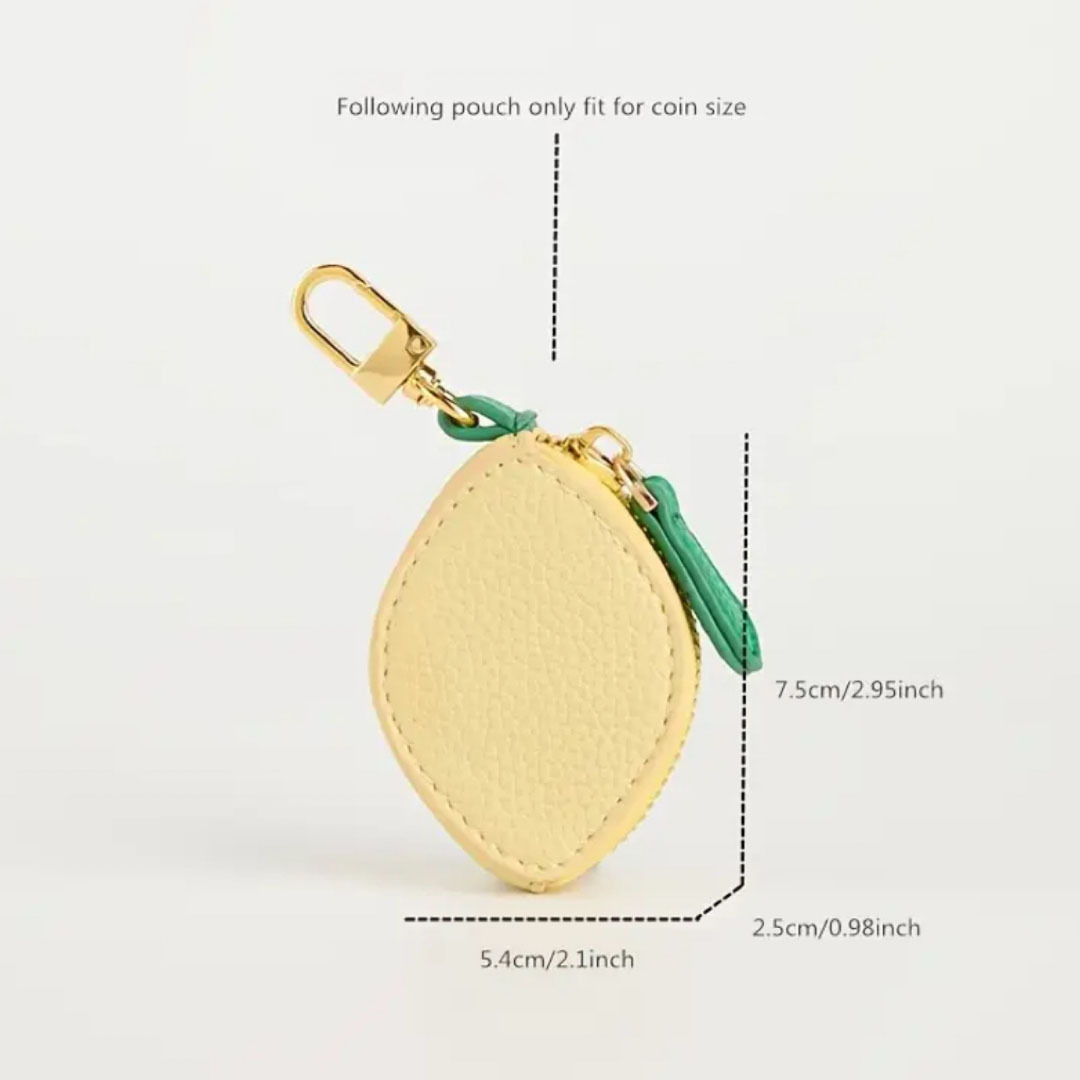 Coin Purses Change Bag Cute Fruit Shape Purse Keychain PU Leather Pendant Korean Style Wallet Earphone Female