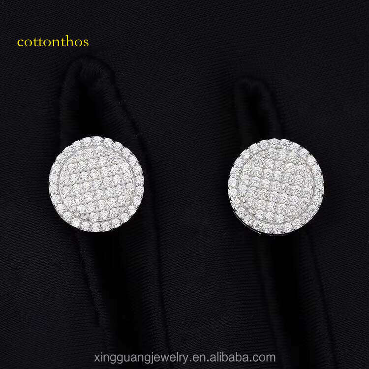 In Vendita Gioielli Fine Sier Stud Vvs D Grav Moissanite Ore Orecchino Diagnell…