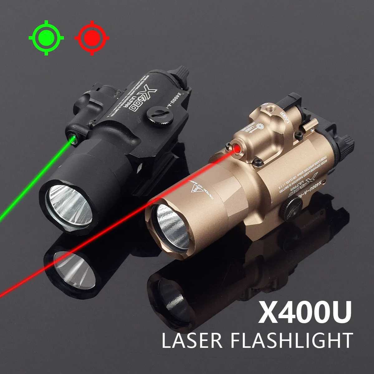 Tactical X400 Ultra X400U WeaponLight with Red Laser Pistol Gun Strobe Flashlight With Picatinny Rail X300 Ultra W250722