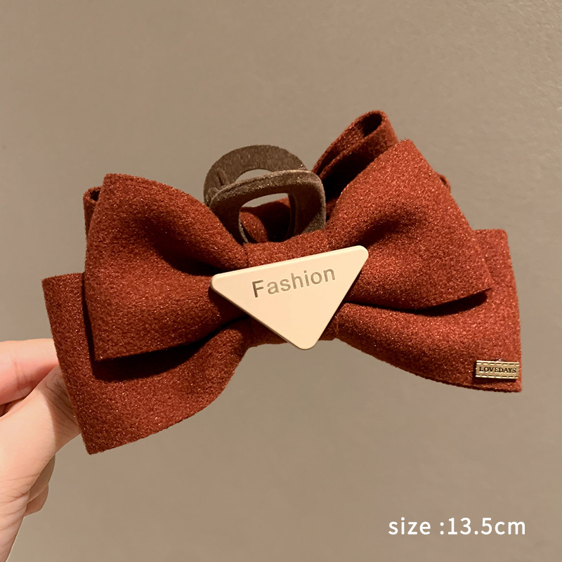 Christmas Gift Hair Clips Fabric bow Designer Women Luxurys Hairpins Fuzzy Letters Claw Clip Furry Winter Warm Hair Pin Designers Girls Hairclips Jewe