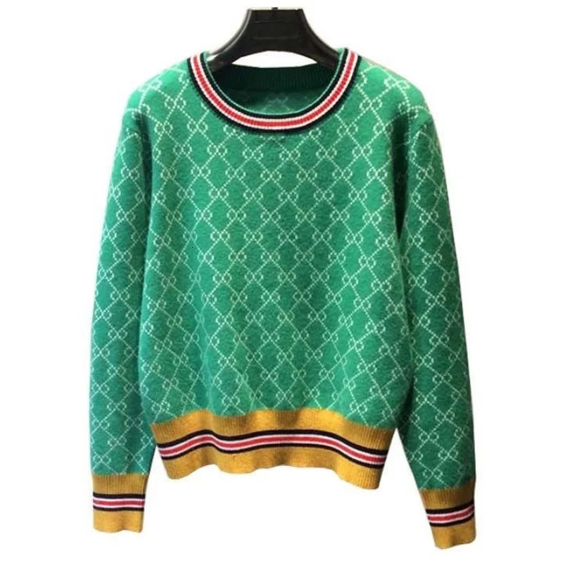 Sweet Pink Letter Jacquard Sweater for Women Formal Elegant Office Lady Winter Warm Jumper Pullover Korean Fashion Loose Y2K Top 250723