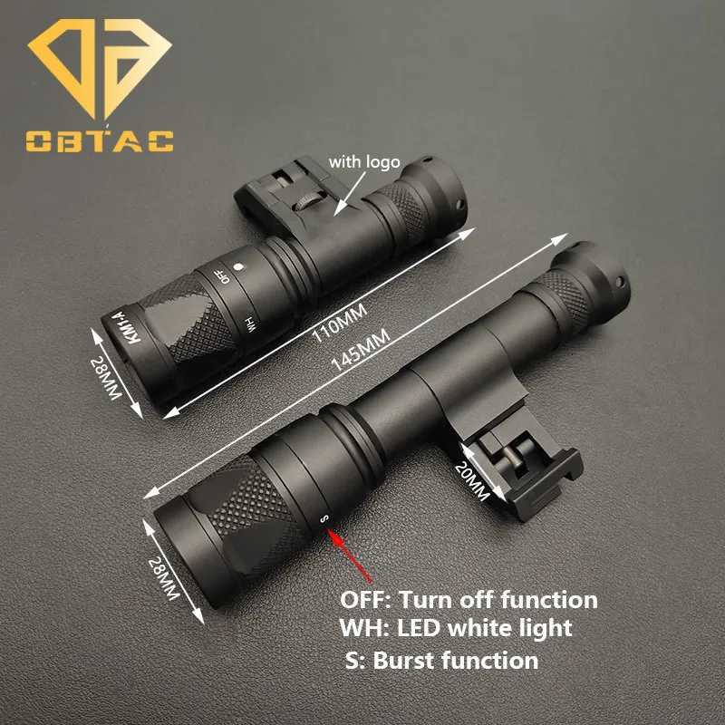 300V 600V Tactical Flashlight M600 M300 Lamp White LED Strobe Fits 20mm Rail Airsoft Hunting Rifle Weapon Scout Light W250722