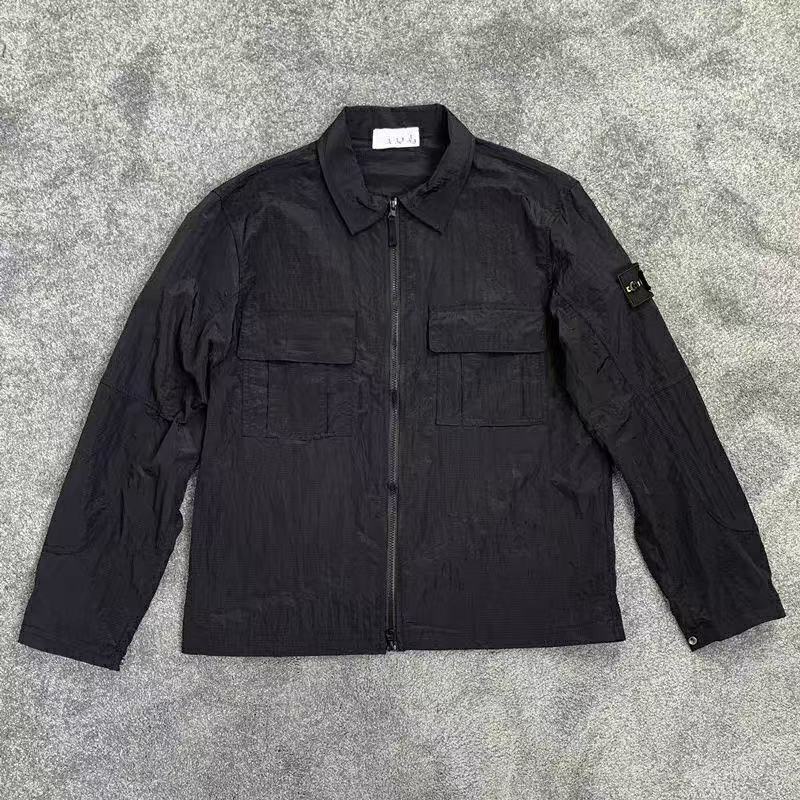 Stones designer jacket badge compass jacket shirts Water Resistant metal coat nylon fishing mountaineering wear designer Coats mens fashion 25sss