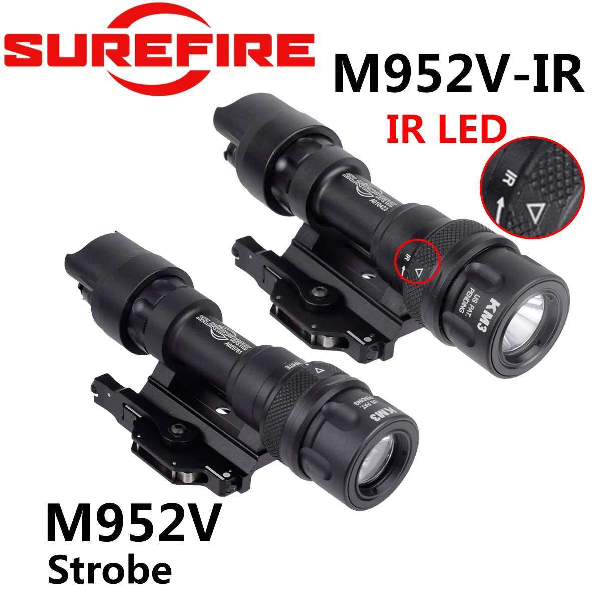 Surefire Super Weapon Light M720V M951 M952V M952V-IR M600 Airsoft Rifle AR15 20mm Rail Mounted Hunting Flashlight Scout Torch W250722