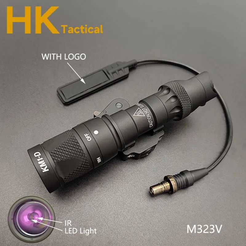 Tactical Weapon Light M600 M622V M323V IR Illuminator and LED White Light Flashlight with Quick Release Base Fits 20MM Rail W250722
