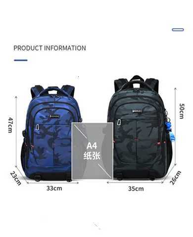 2025 new camouflage backpack for boys High capacity school bag for junior high school students Outdoor travel backpack for men S250723