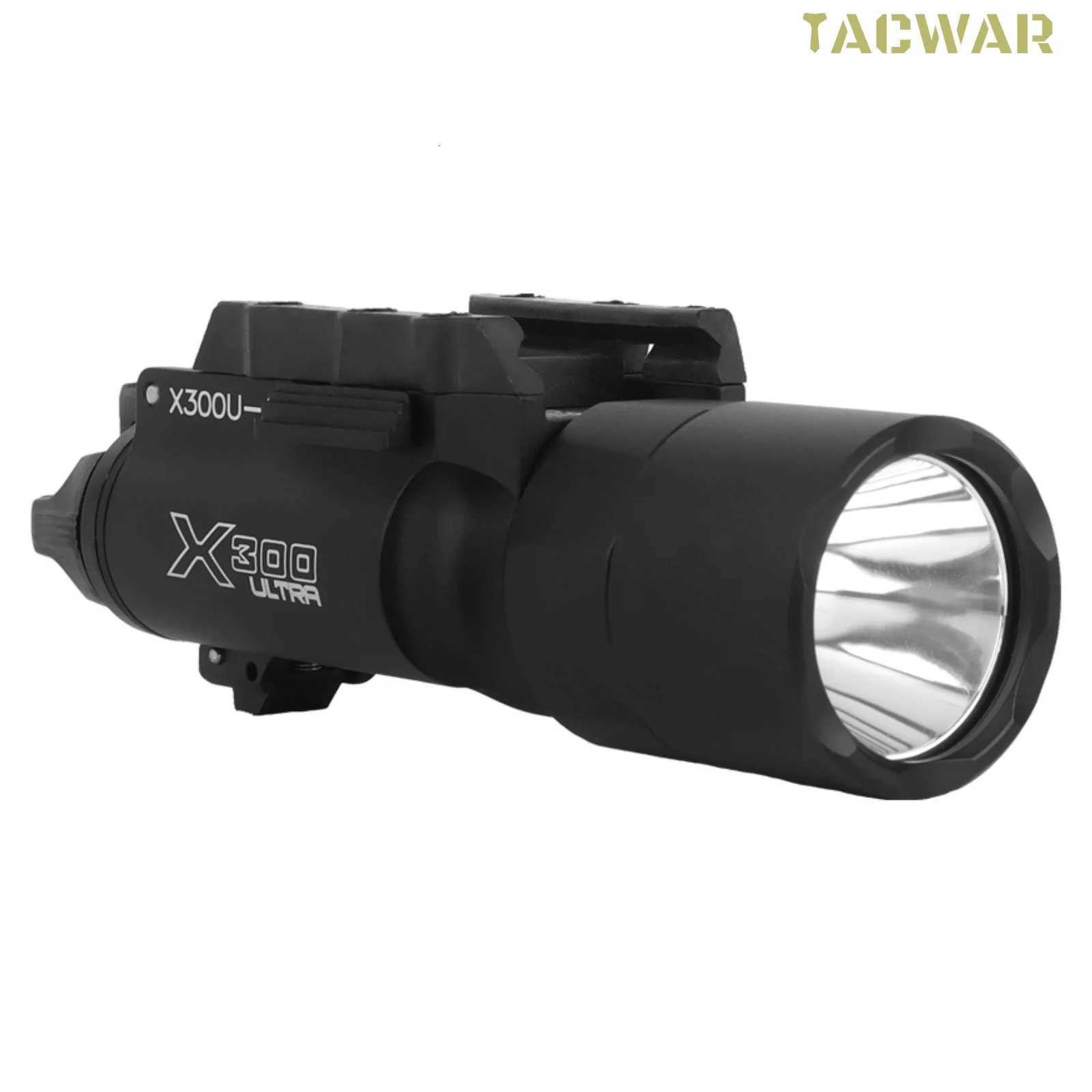Tactical Flashlight for Pistol Light 800 Lumens SF Style X300U X300 Ultra X300U-A Airsoft Strobe Helmet Light fits 20mm Rail W250722