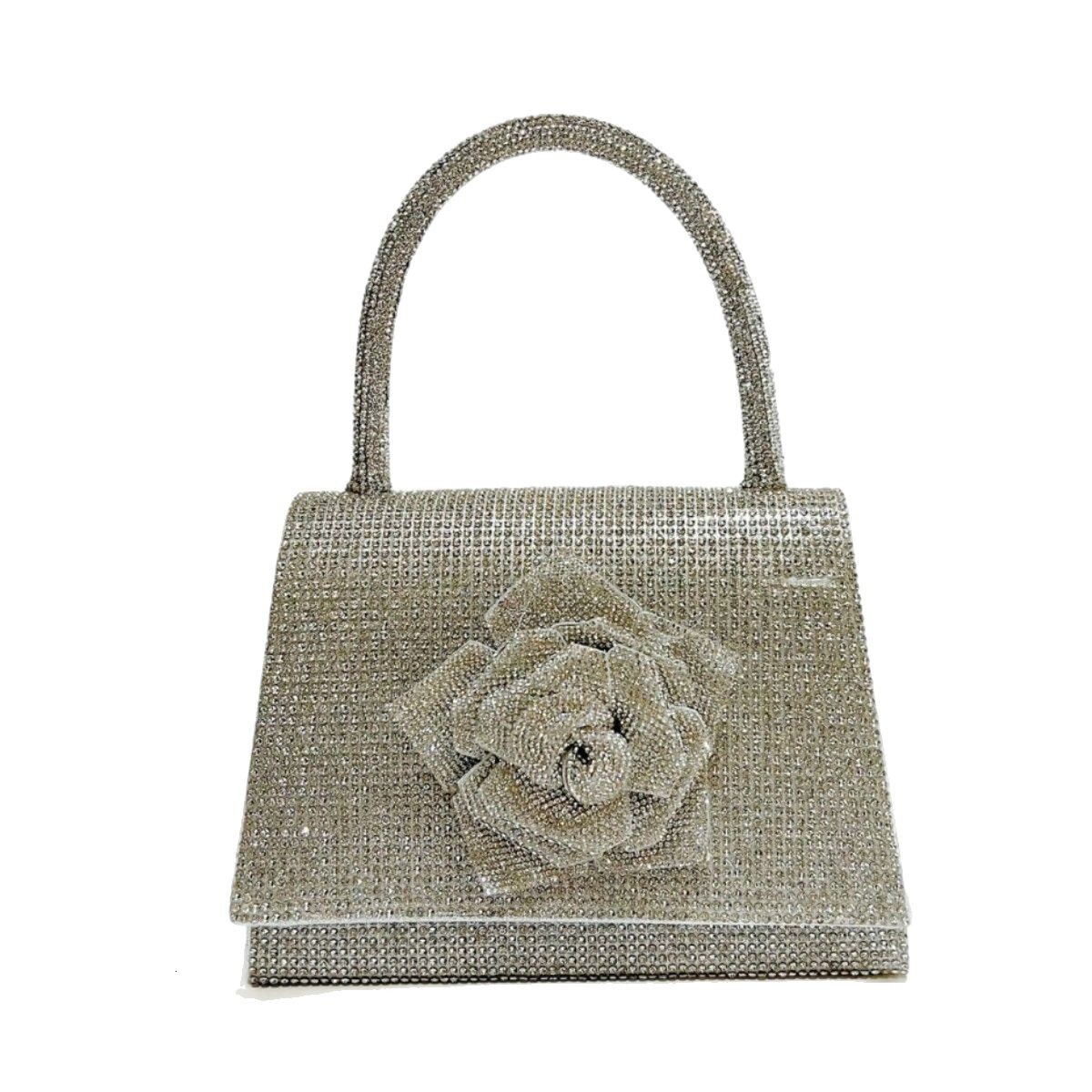 Summer new women's crossbody bag new handbag rhinestone women's flower chain small square bag handbag new women's shoulder bag new desi