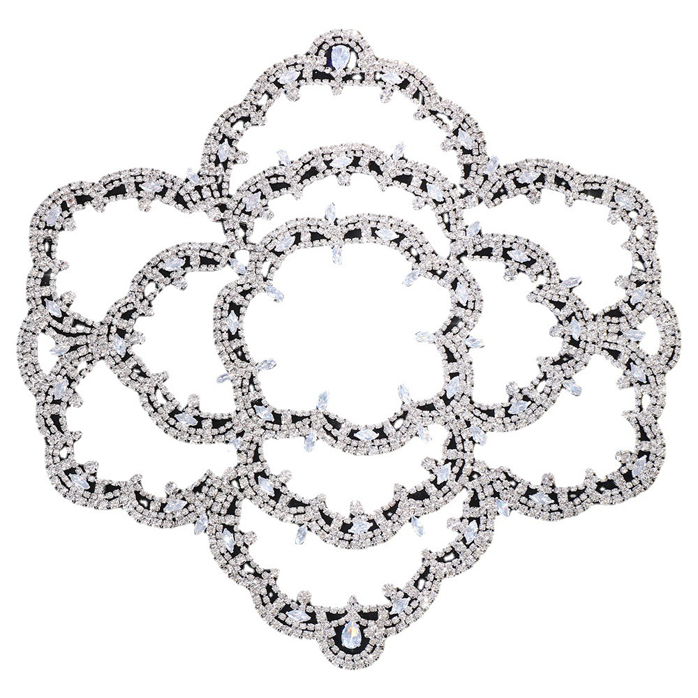 Stylish New Arrival VVS Moissanite Studded Multi layer Headpiece Luxury Flower Headband Bridal Hair Accessory Headdress