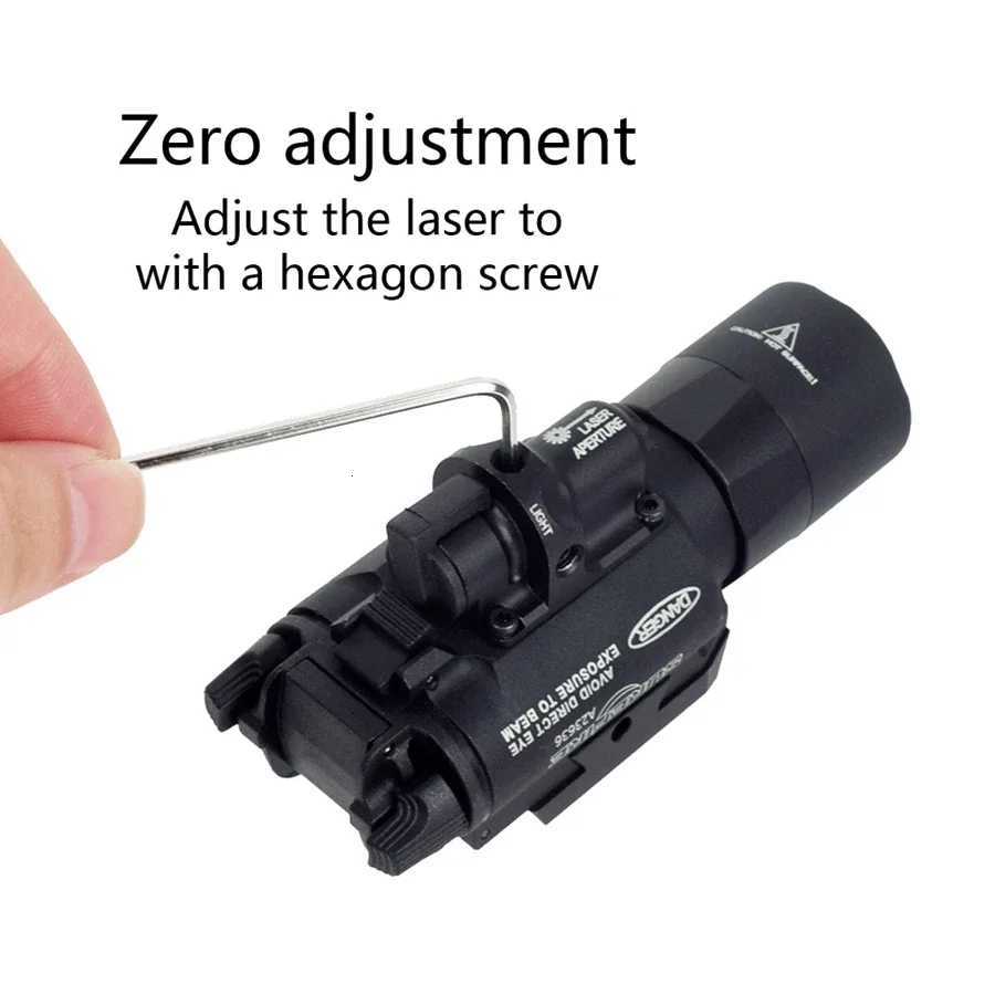 Tactical Surefire LED X300 X400 Ultra Weapon Flashlight Rifle Light X400V X400U Red Green Laser Glock Scout Lamp 20mm Rail W250722