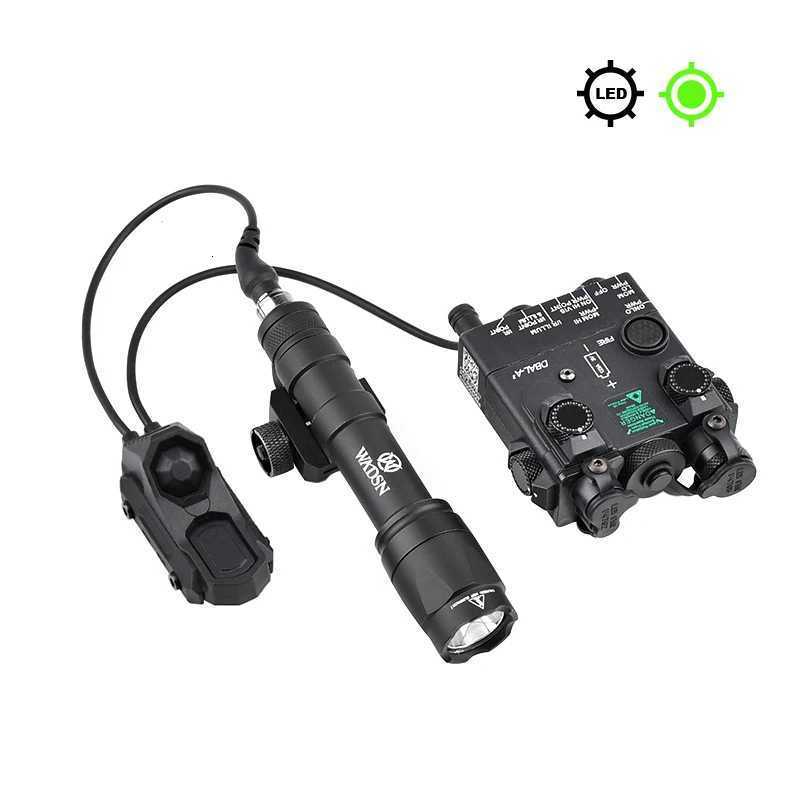 WADSN DBAL A2 Red Green Laser Flashlight M600 M600C Scout Light AXON Dual Function Pressure Switch Airsoft Hunting Weapon Gear W250722