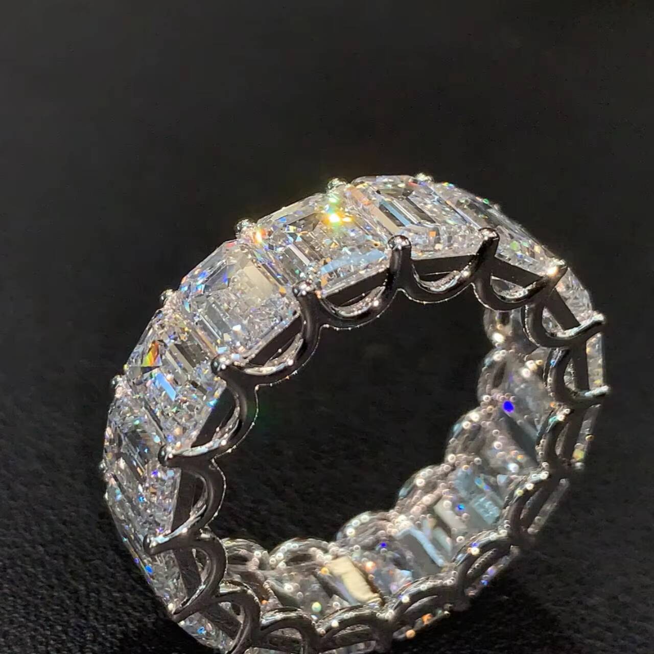 Hot Sale 18k Gold IGI Full Diamond Lab Grown Diamond Ring Women Engagement Ring