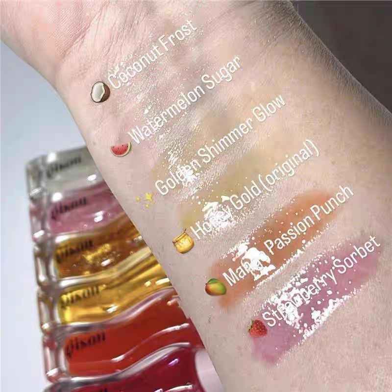 Gisou Honey Strawberry Infused Hydrating Lip Oil Nourishing Lip Moisturizer Shine Smooth Clear Shimmer Lipstick Care For Women Fast Shipping