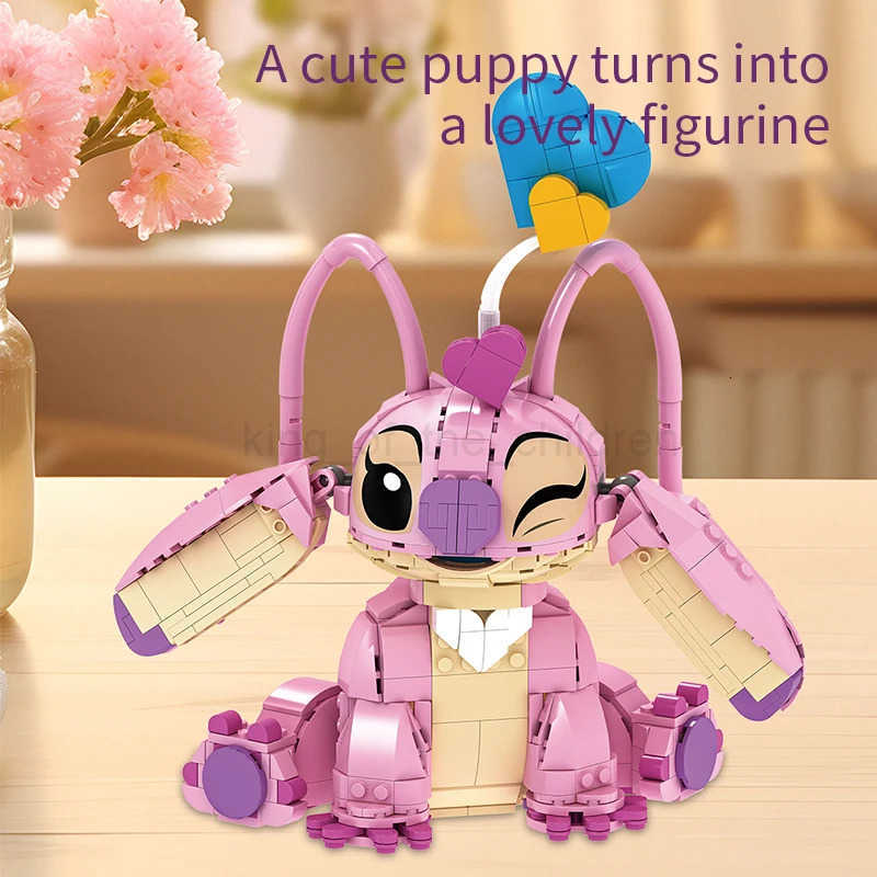 Disney New Stitch Angel CP Building Blocks 2025 - Large Piece Cartoon Toys with Moving Ears Kids Assembly Gift for Boys Girls Birthday W250723