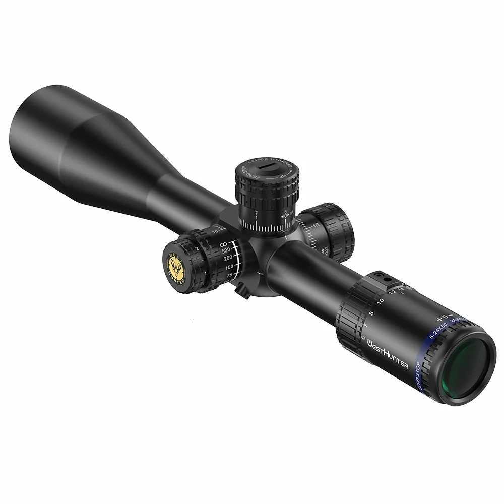 WestHunter HD-N 6-24X50 SFIR FFP ZERO STOP Scope First Focal Plane Riflescope /0MIL Red Illumination Hunting Optical Sights W250723
