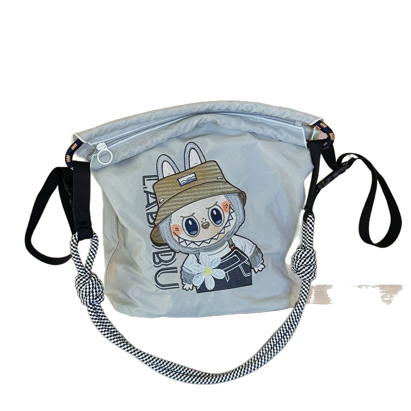 Labubu tote bucket designer large capacity shopping bags graffiti handbag high quality women shoulder bag shell crossbody purses