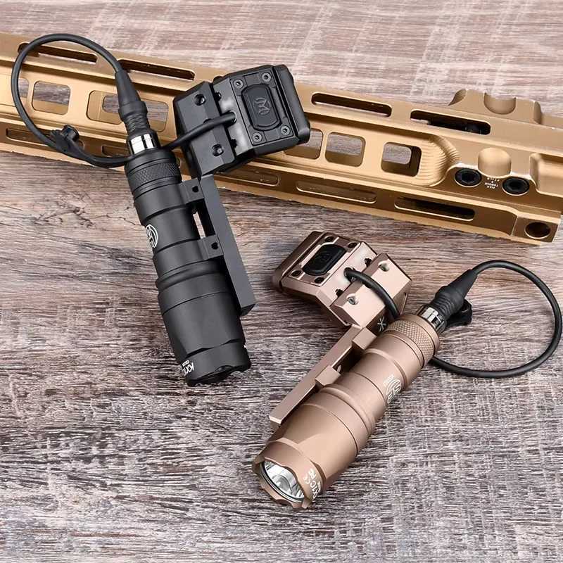 Tactical Surefire M300 M600 Flashlight LED Hunting Scout Light 45 Offset Base With ModButton Switch Airsoft Weapon Accessories W250722