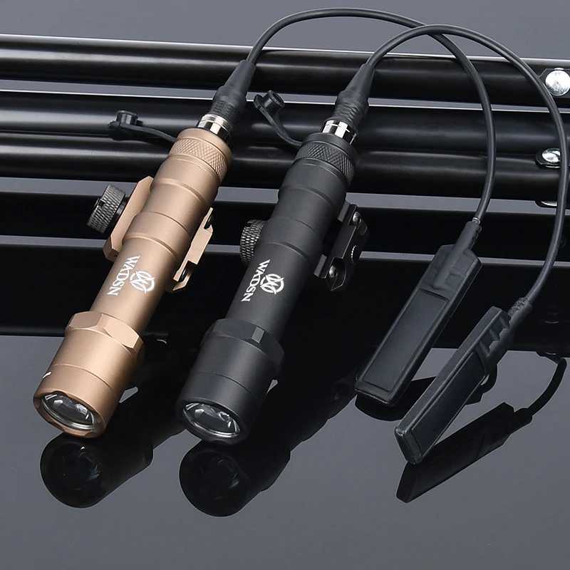 600Lumen Tactical Flashlight M600 M600B White LED Scout Light Hunting Weapon Airsoft Accessory Fits 20mm Picatinny Rail W250722