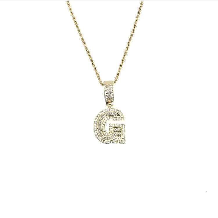 Wholesale Capital Letters Charm Iced Out Pendant Sier with VVS Moissanite Dias for Hip Hop Jewelry