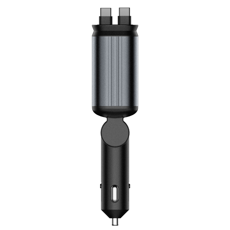 B1 120W Romantic Star Sky Light 4 IN 1 Retractable Car Charger PD QC 3.0 Fast Charging Type C Mobile Phone Cigarette Lighter Adapter for smart phone i