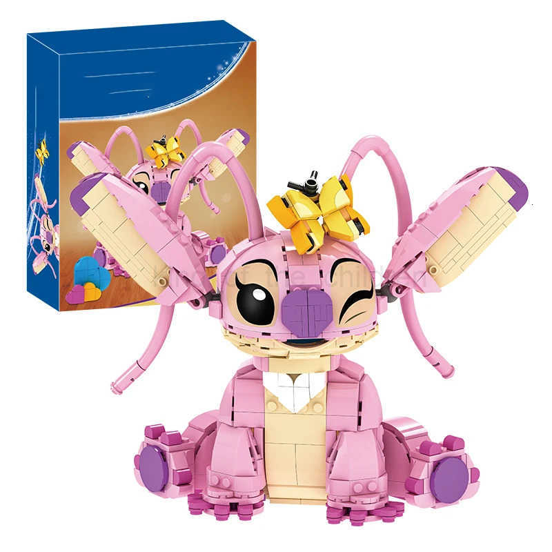 Disney New Stitch Angel CP Building Blocks 2025 - Large Piece Cartoon Toys with Moving Ears Kids Assembly Gift for Boys Girls Birthday W250723