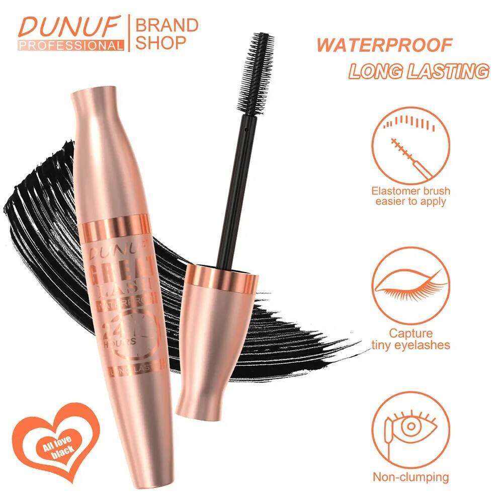 DUNUF 24H Waterproof Mascara Volumizing Lengthening & Curling Long-Lasting Full-Body Lash Effect X250722