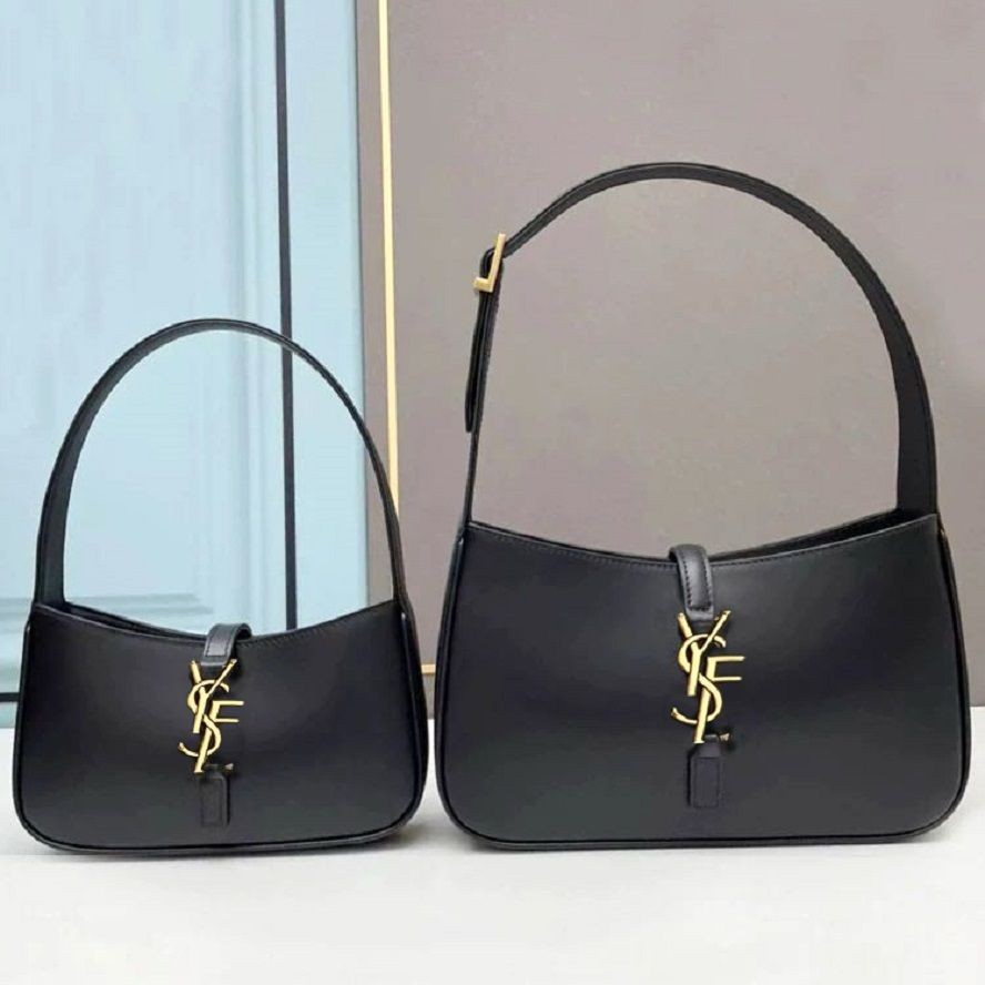 Designer Bag Luxury l15a7 Shoulder Bags Black Leather Vintage Hobo Bag with Gold-tone Luxury Crossbody for Women Purses Classics Wallet Versatile Mini Underarm BagS