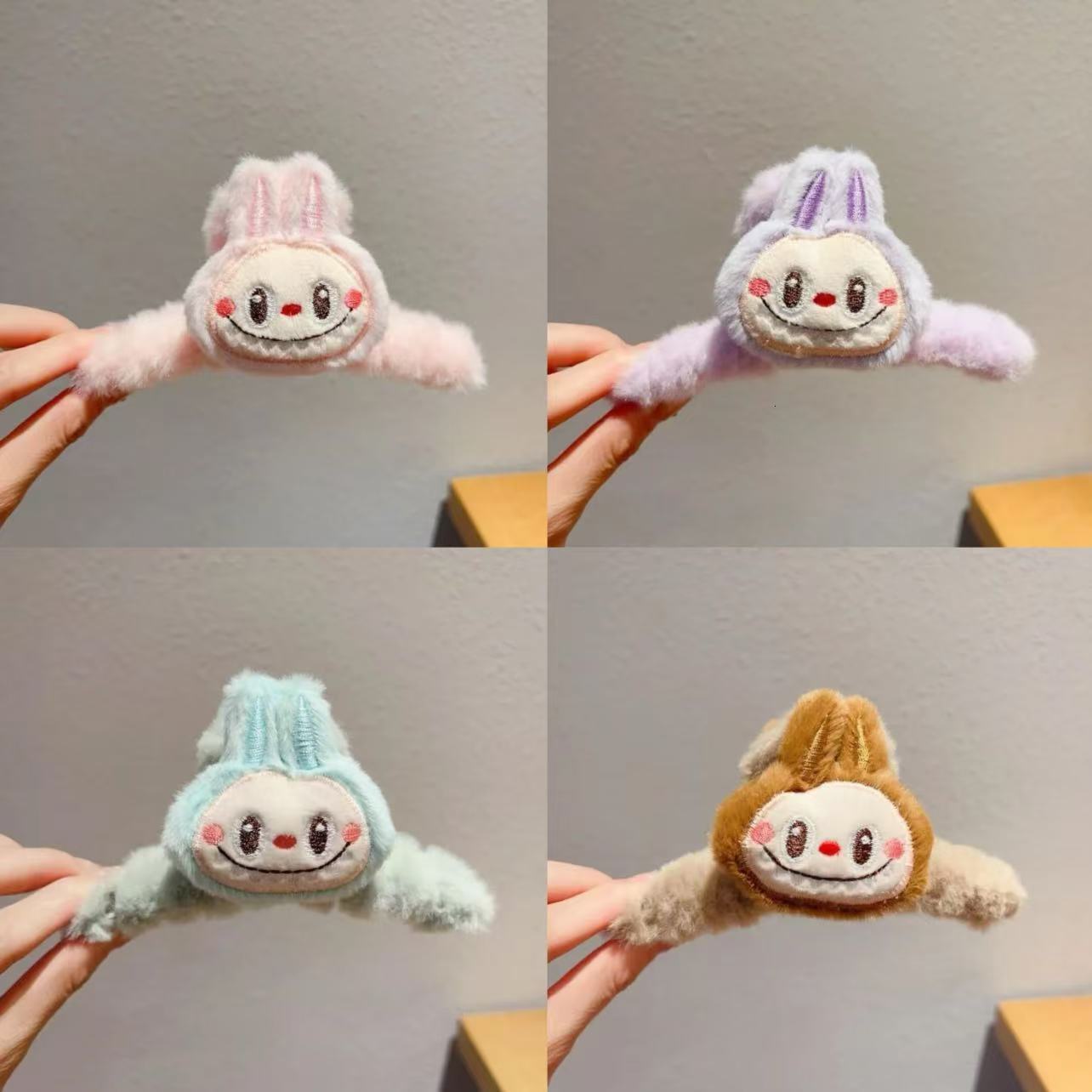 Labubu Plush Autumn Winter Large Cartoon Back of Head Clip Claw Hair Accessory