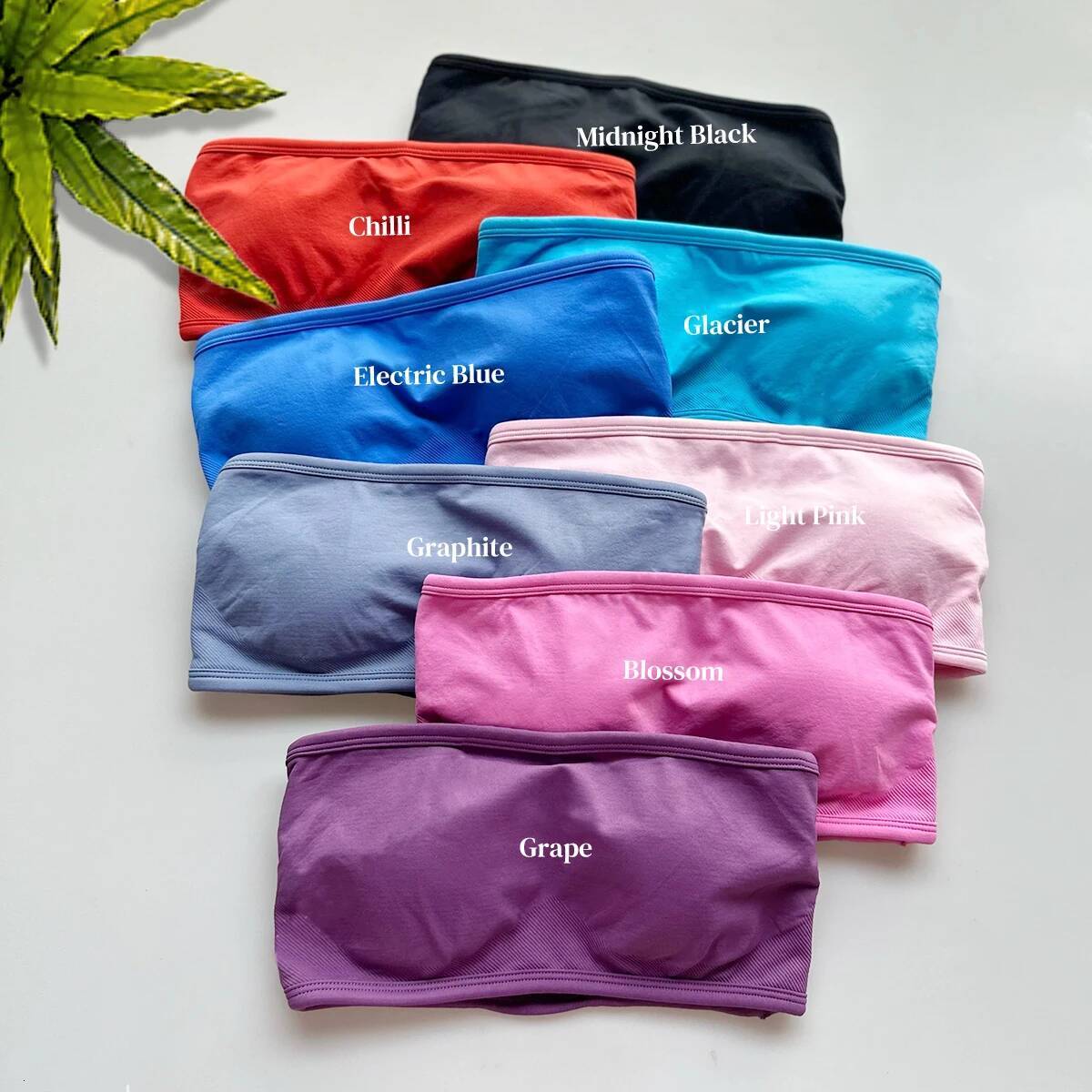 Backless Bandeau Tight Sports Bra Sexy Gym Top Push-Up Fiess Women Crop Elasticity Bustier