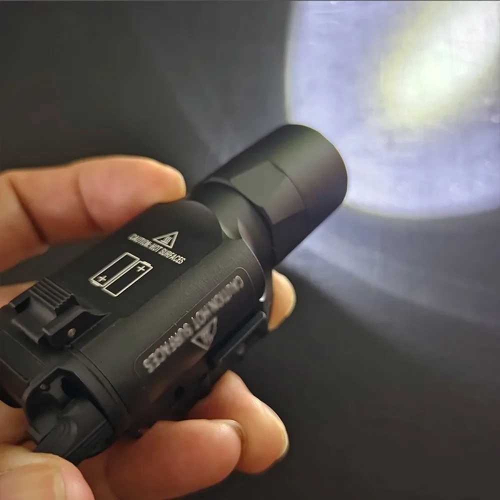 300U Metal Tactical Flashlight 1000 Lumens White LED Weapon Light Airsoft Lamp Hunting Accessories Fit 20MM Rail W250722
