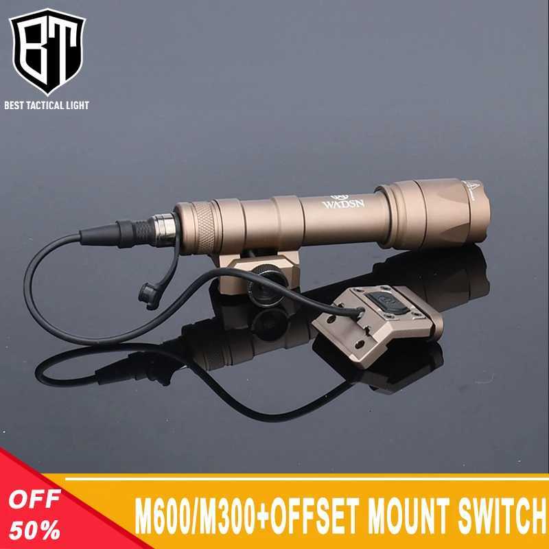 WADSN Airsoft Tactical M600C M300A Flashlight Hunting Weapon Scout Light With Modbutton Pressure Remote Switch Fits 20MM Rail W250722