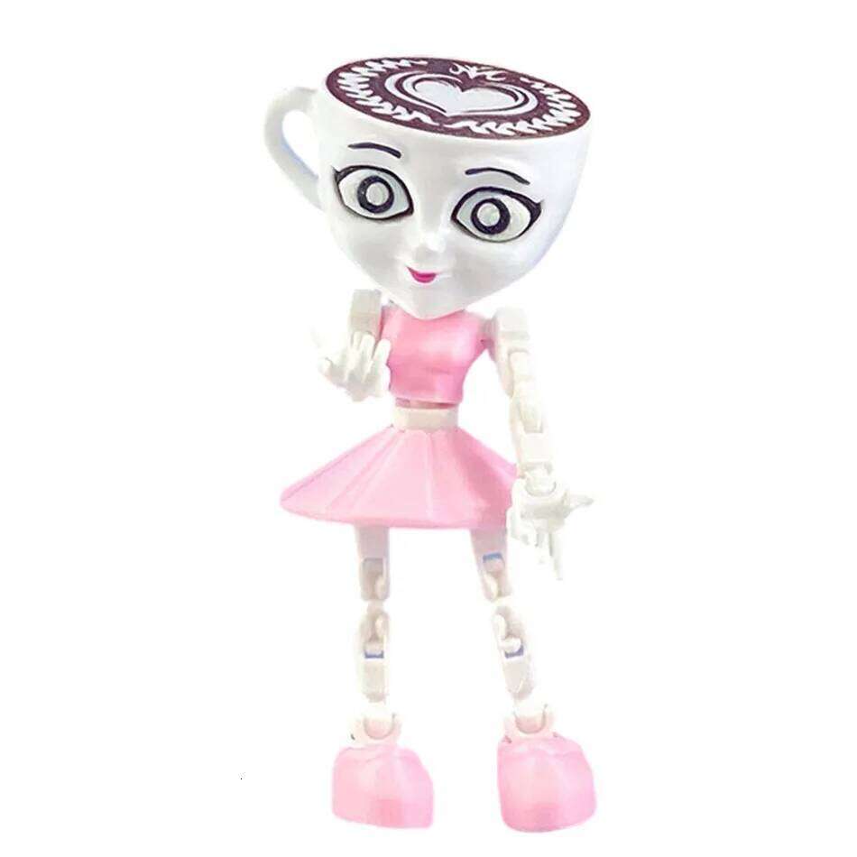 Tungtungsahur Ballerina Cappuccino Action Figure Brainbot Anime Tralalero Tralala Shark Ornament Movable 3D Printed Toy