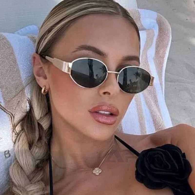 Fashion Oval Sunglasses Women Retro Trend Outdoor Metal Sun Glasses High Quality Classic Men Luxury Brand Eyewear UV400 Goggles S250723
