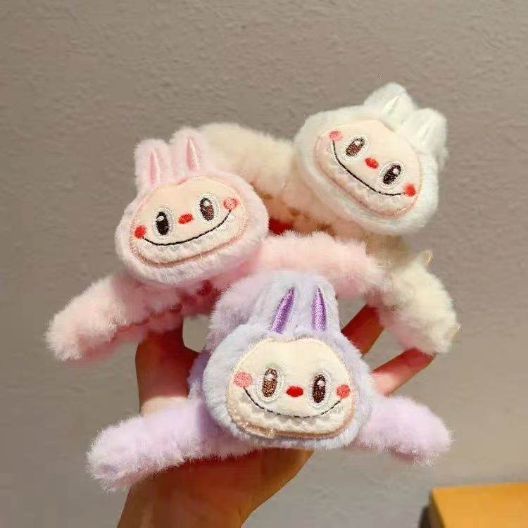 Labubu Plush Autumn Winter Large Cartoon Back of Head Clip Claw Hair Accessory