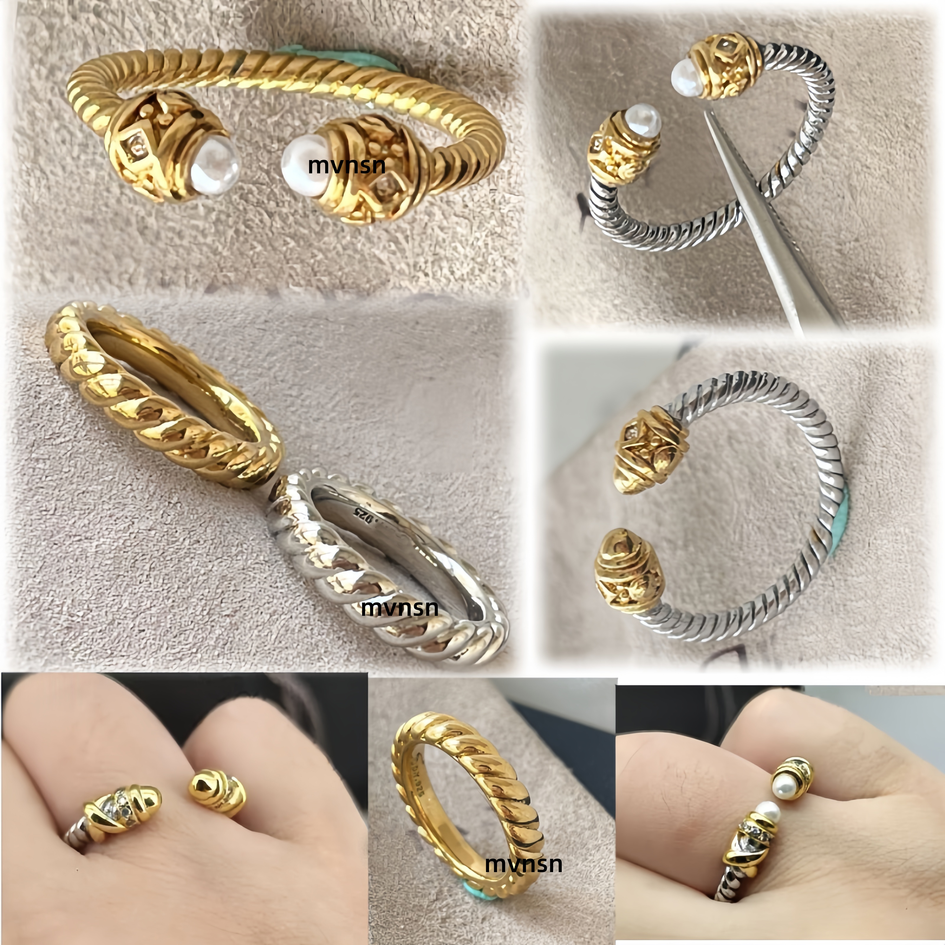 Ring Designer Rings for Men Women Twisted Braided with box Band Fashion Jewelry 18k gold plated With drill Ring Cable Wire Vintage ring Engagement Hot Gifts