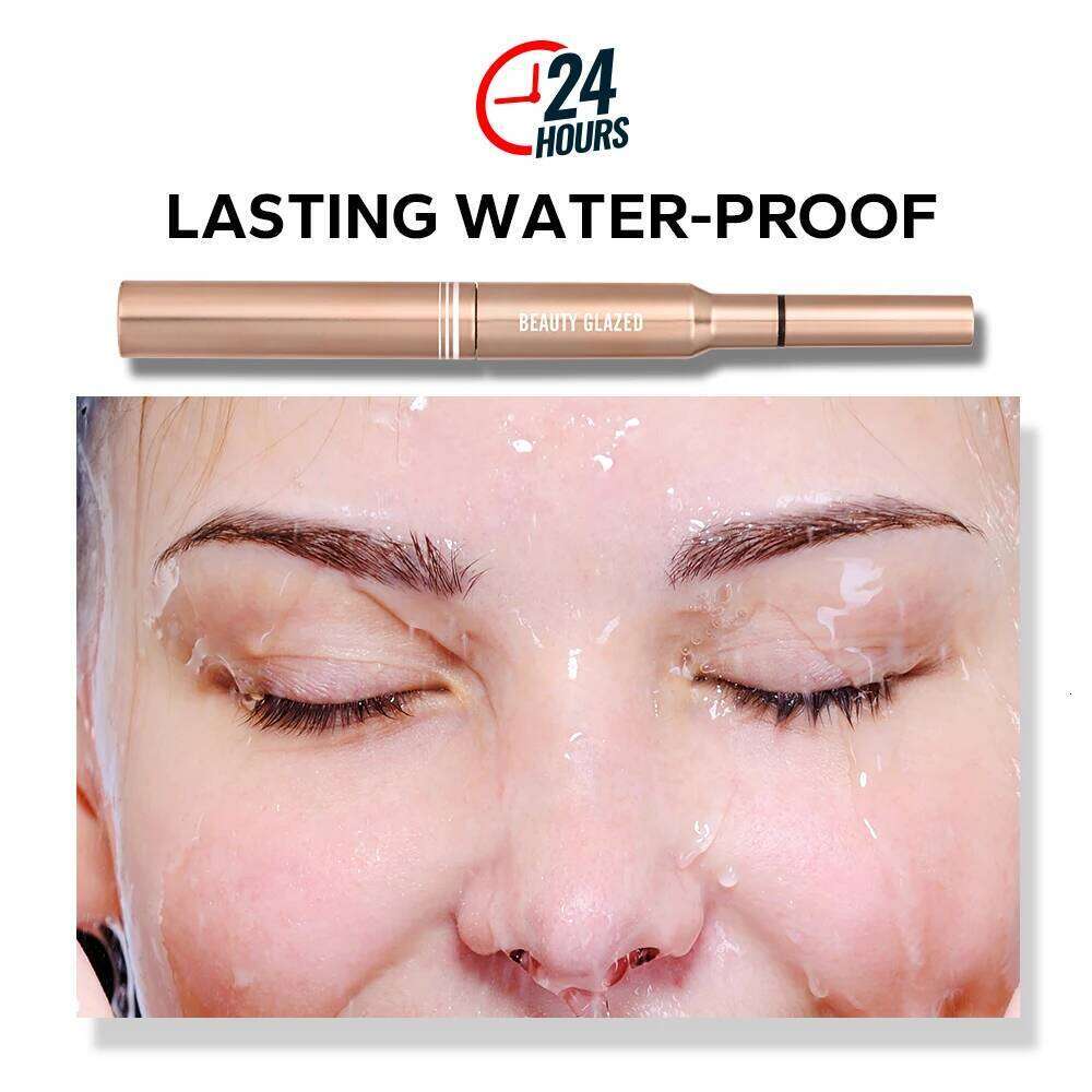 Beauty Glazed Bushy Big Eyes Eyeliner&Mascara,2 In 1 Makeup Pen,Double-ended Waterproof Liner Pencil, Fast Quick Dry Mascara X250722