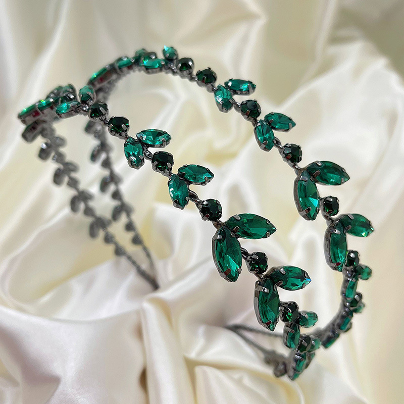 Stylish High Quality VVS Moissanite Studded Headband Double Layer Bridal Wedding Hair Accessory for Women