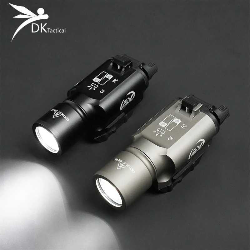 US Warehouse Tactical SF X300 X300U M600C M300 Flashlight Hunting Weapon Scout Light Airsoft Lamp Accessories Fits 20mm Rail W250722