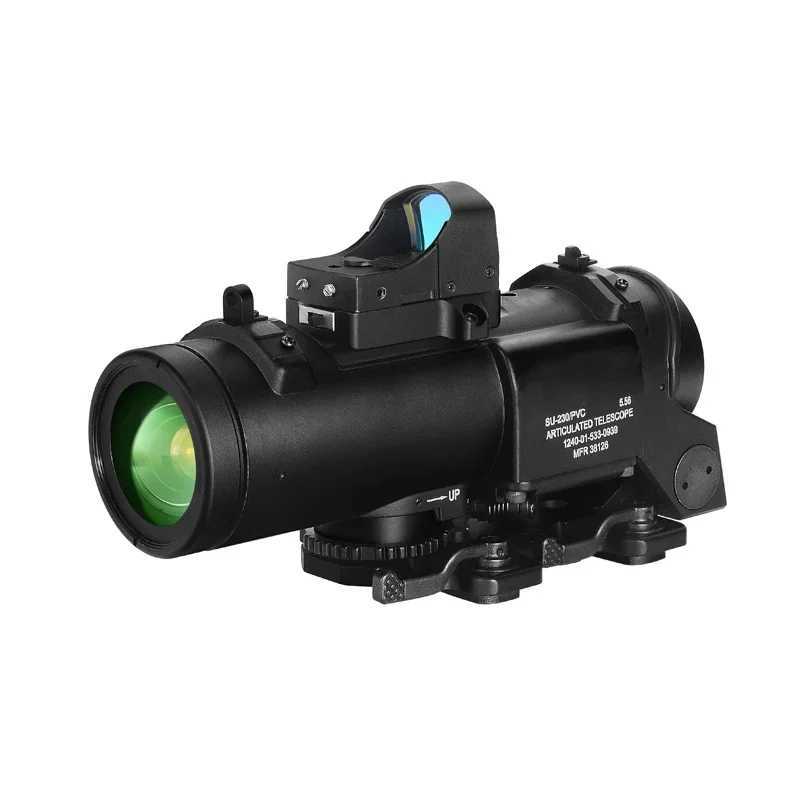 4x-4x Fixed Dual Purpose Scope With Mini Red Dot Scope Red Dot Sight Rifle Scope W250723