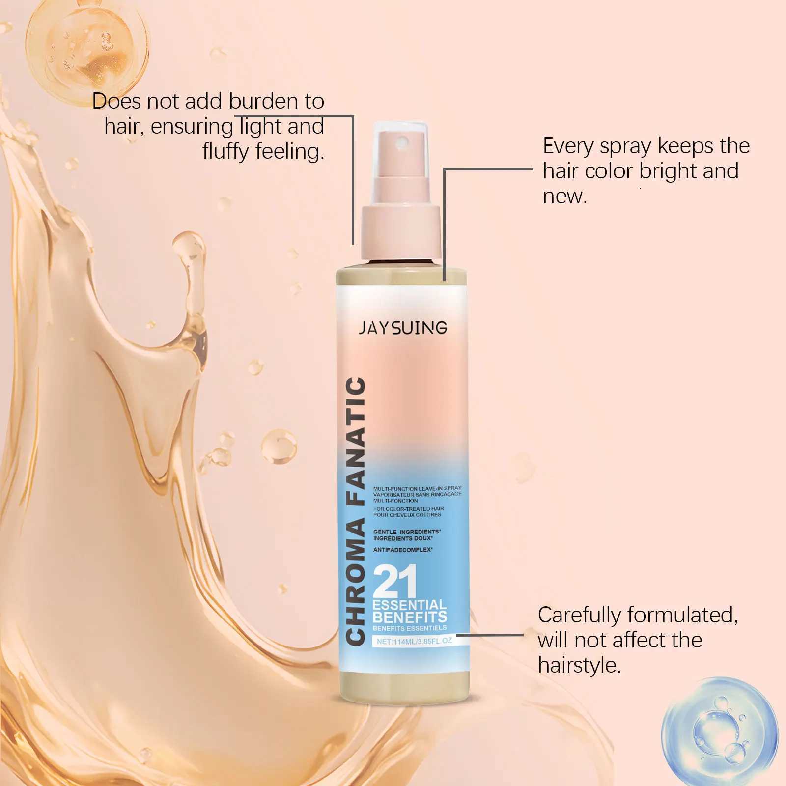 Moisturizing Spray for Hair Scalp Treatment Smoothing Straighten Shiny Repair Hot Dyeing Damaged Frizzy Hair Care Essential OilXJ250723