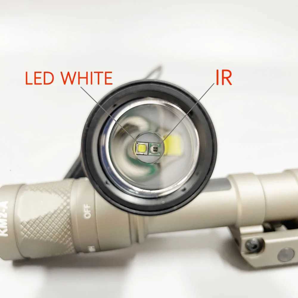 1R Scout Light M600V-IR Tactical Weapon Light Infrared Laser LED White Light Dual Output /w Pressure Switch for Hunting W250722