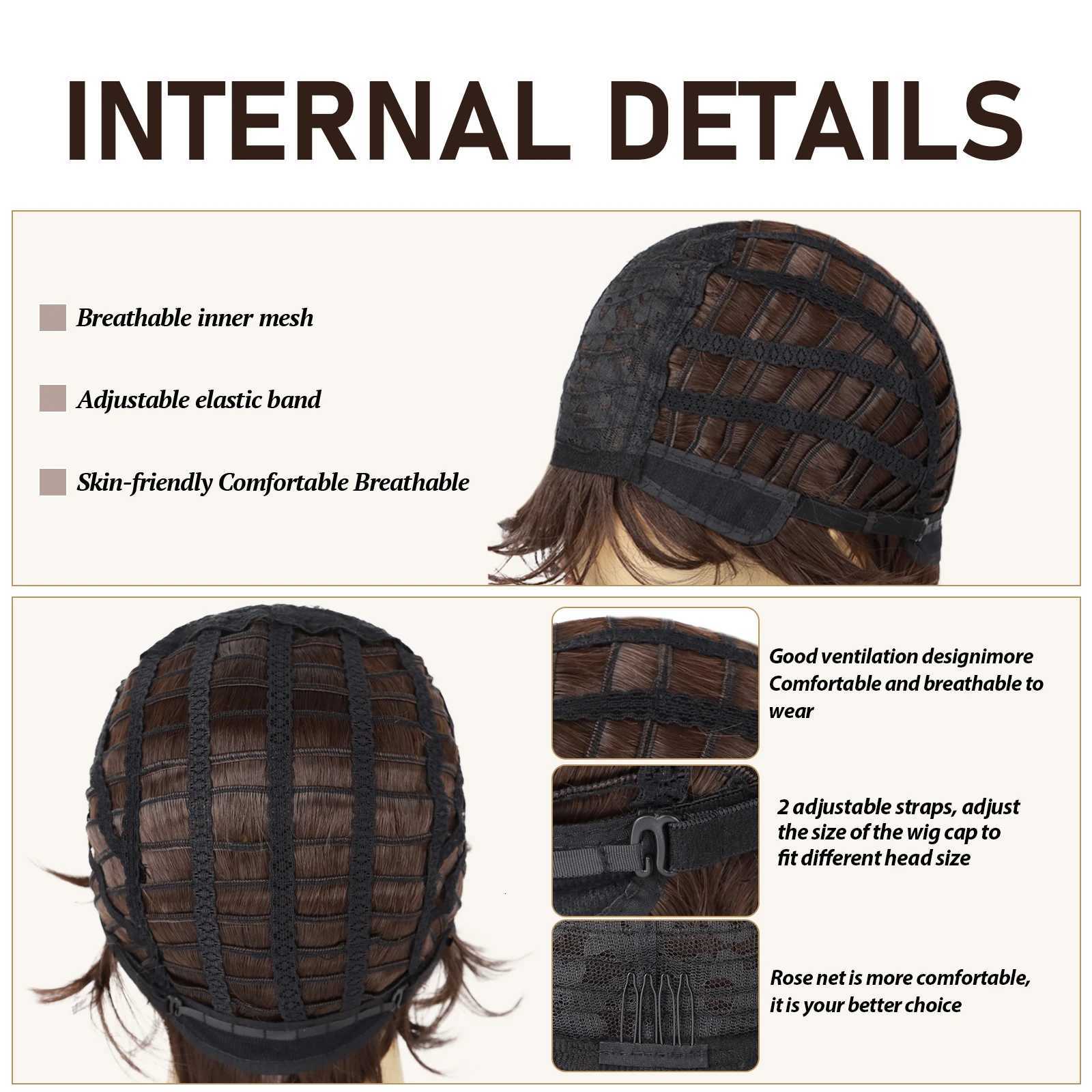 Synthetic Mens Wig Short Black Layered Heat Resistant Wigs for Male Daily Party Cosplay Costume Halloween Use G250722