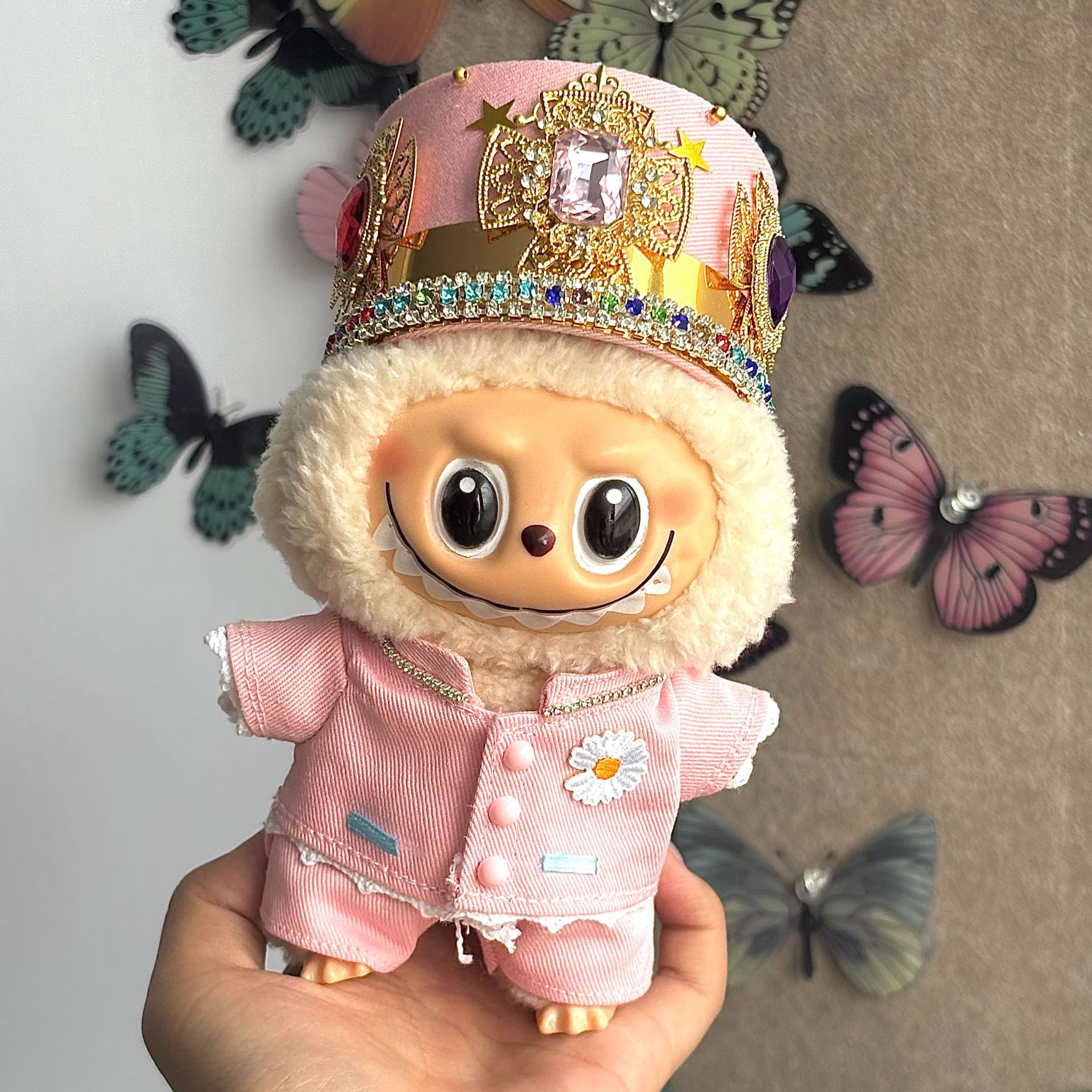 GD with G-Dragon labubu baby clothes 17cm suit second-generation pendant plush doll clothes