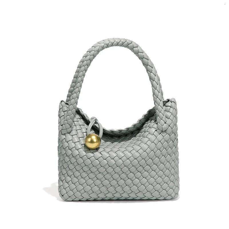 Woven Shoulder Crossbody Women Simple Advanced Feeling Shoulder Handbag PU Material Hobo Bag