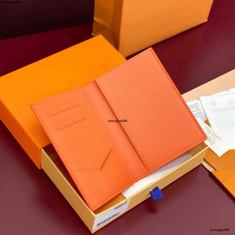 Top designer luxury wallet card holder coin purse passport set bag clip wall pocket sports field scenery cherry gift box assembly cardholder designer