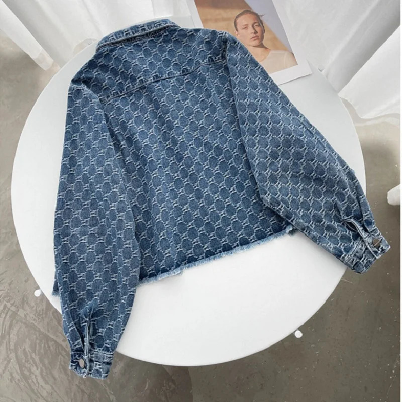 Fashion Women Denim Coat Long Sleeve Outerwear Female Short Loose and Thin Jacket 250718