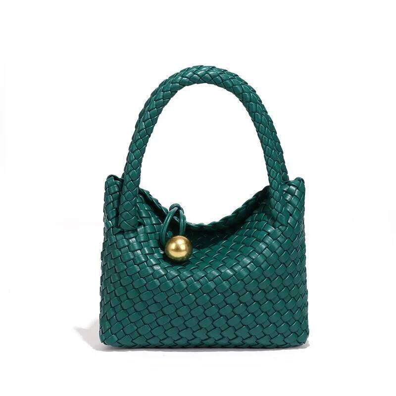 Woven Shoulder Crossbody Women Simple Advanced Feeling Shoulder Handbag PU Material Hobo Bag