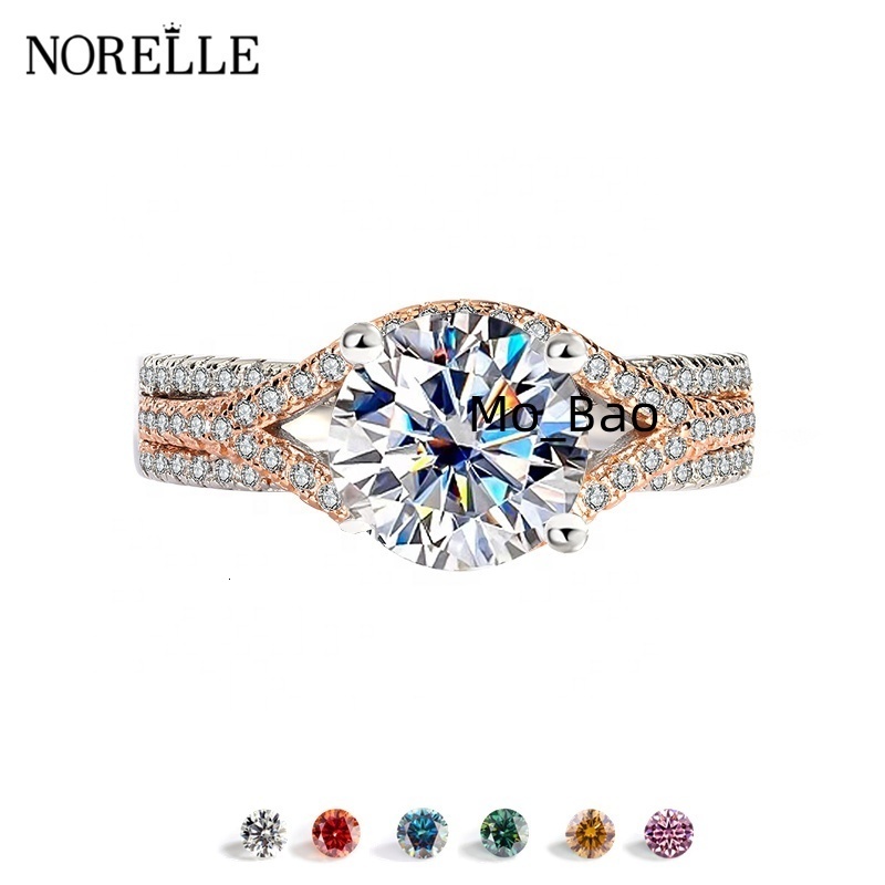 San Valentino Womens Moissanite Enello Di Fidanzamento 925 Ritenzione D'argento…