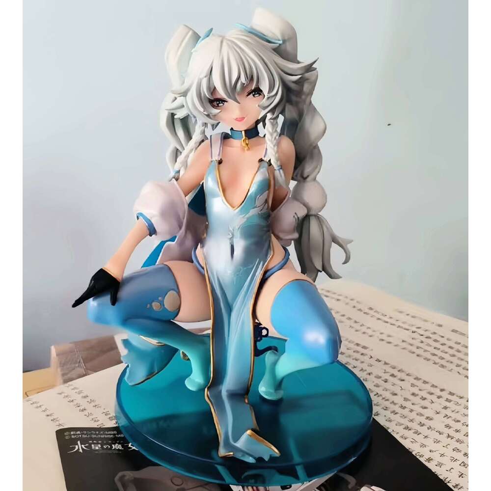 Anime Girl Frontline Cuique Mei Figurine - Squatting Posture Double Ponytail Beautiful Model Chassis Ornament Collectible Gift